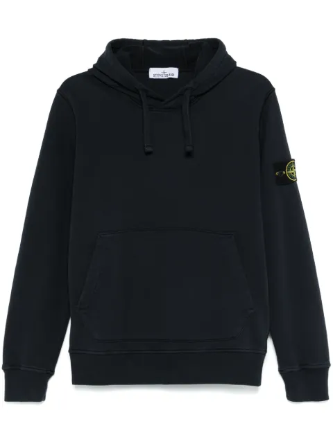 Stone Island logo-patch drawstring hoodie