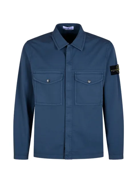 Stone Island 1200003 logo-patch overshirt