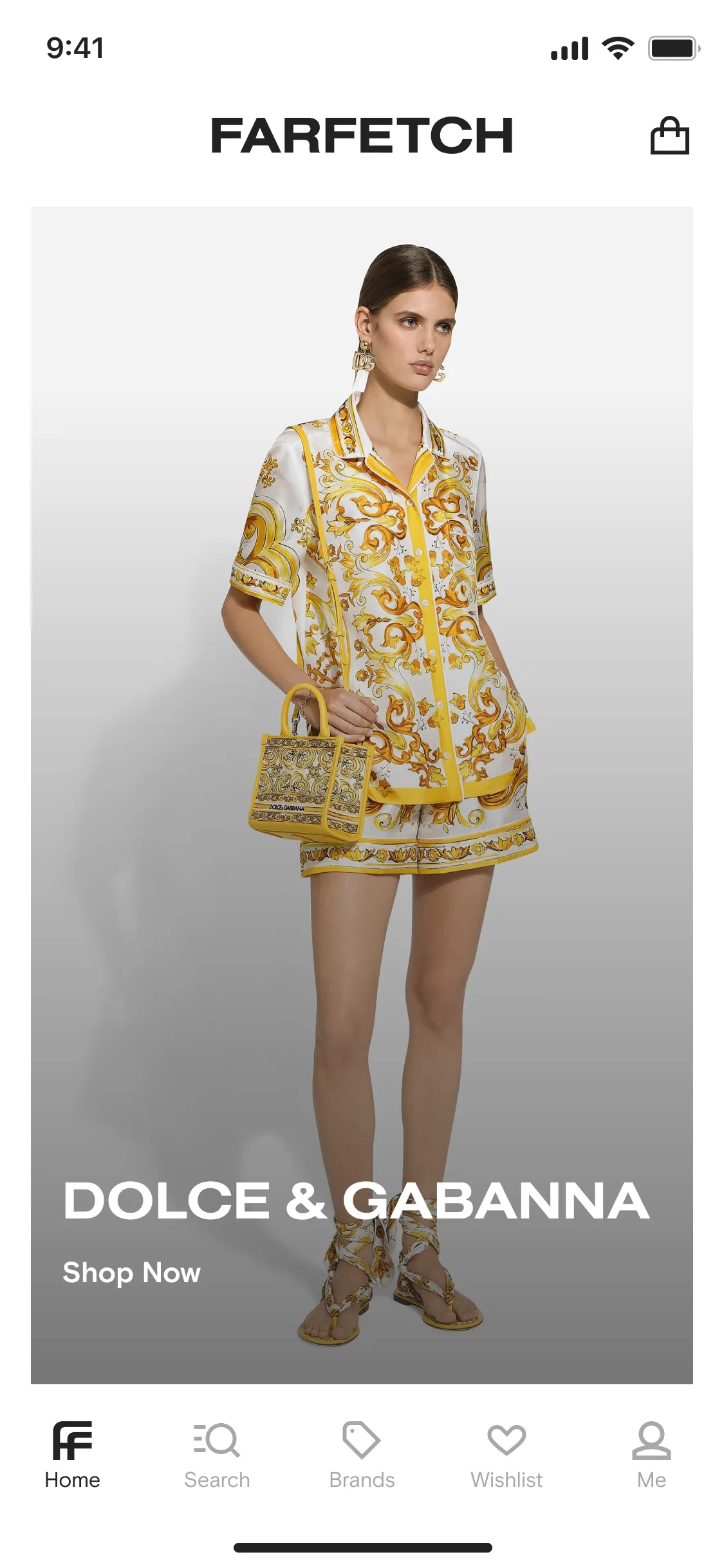 Woman model with yellow clothes and yellow hand bag