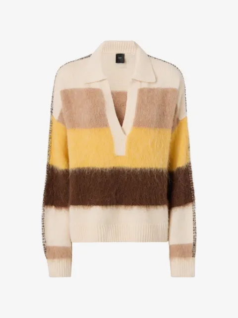 PINKO striped crystal-embellished sweater