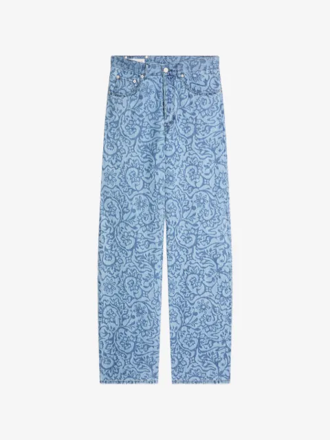 DRIES VAN NOTEN printed denim pants