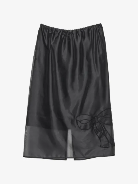 Cecilie Bahnsen Bria bow-appliqué straight midi skirt