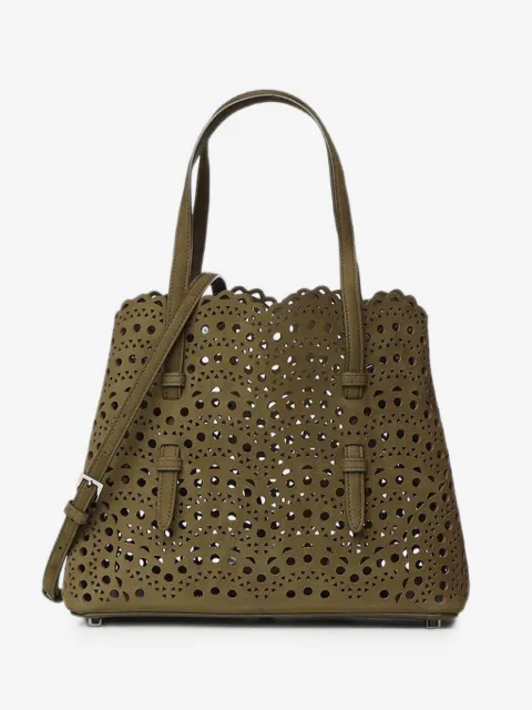 Alaïa Mina 25 bag in Vienne wave nubuck