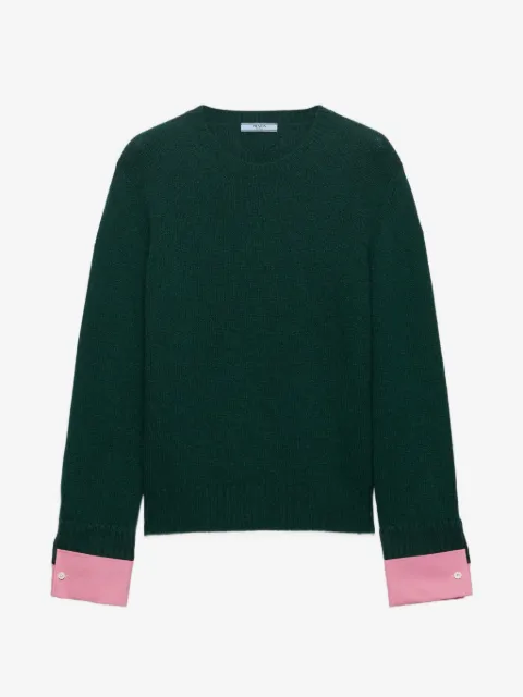 Prada wool and cashmere crew-neck sweater