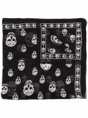 Alexander McQueen Classic skull-print silk scarf