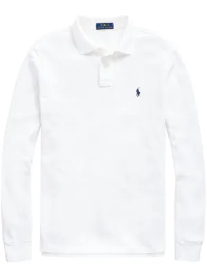 Polo Ralph Lauren logo embroidered long-sleeve polo shirt 