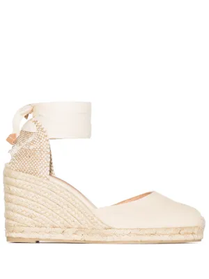 Casta&ntilde;er Carina 80 canvas wedge heels