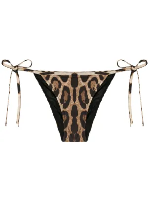 Dolce & Gabbana leopard-print bikini bottoms