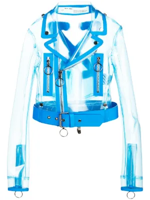 Off-White transparent biker jacket