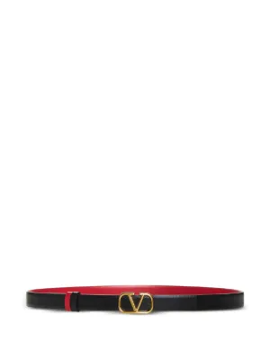 Valentino Garavani reversible VLogo signature belt in glossy calfskin 20 mm
