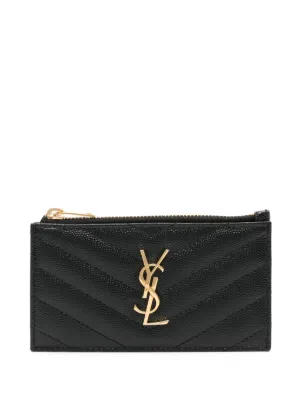 Saint Laurent Cassandre leather card holder