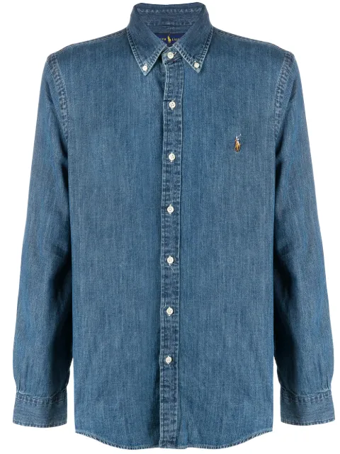 Polo Ralph Lauren logo-embroidered denim shirt