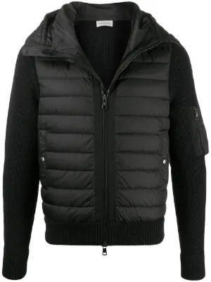 Moncler quilted-panel hooded jacket