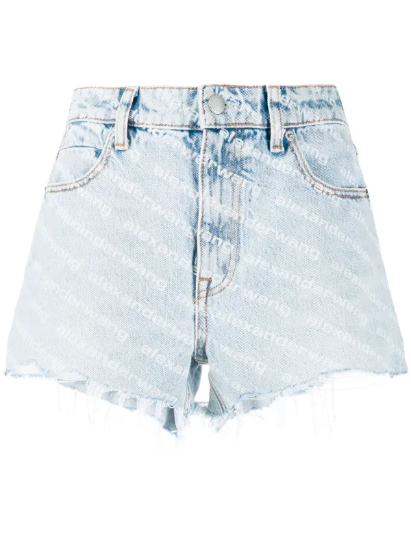 Alexander Wang logo-print denim shorts