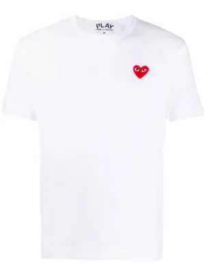 Comme Des Gar&ccedil;ons Play applique logo T-shirt