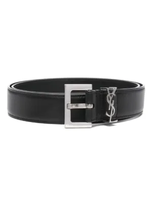 Saint Laurent monogram smooth leather belt