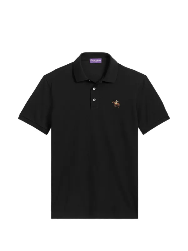 Ralph Lauren Purple Label logo embroidered polo shirt