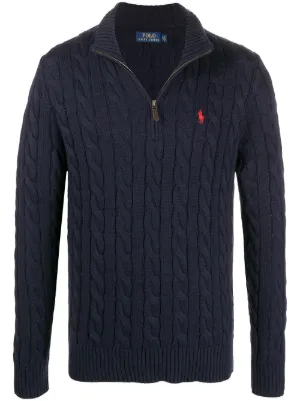 Polo Ralph Lauren cable knit half-zip jumper