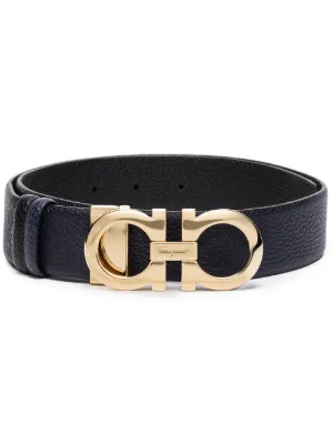 Ferragamo Gancini pebbled-leather belt