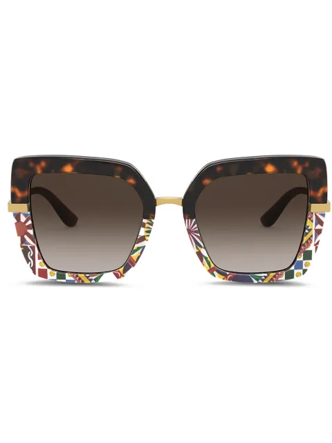 Dolce & Gabbana Eyewear printed square-frame sunglasses
