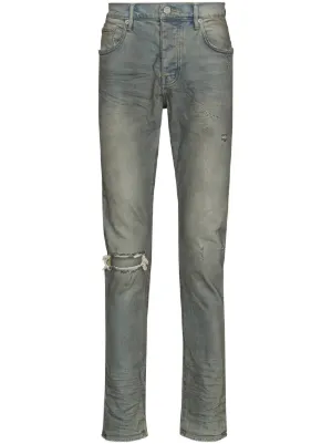 Purple Brand distressed-look mid-rise jeans