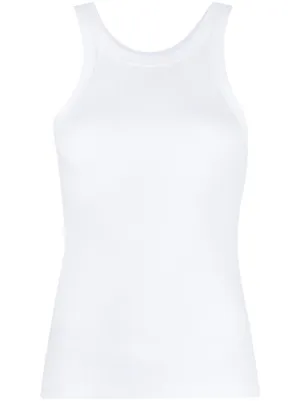 TOTEME curved rib tank white