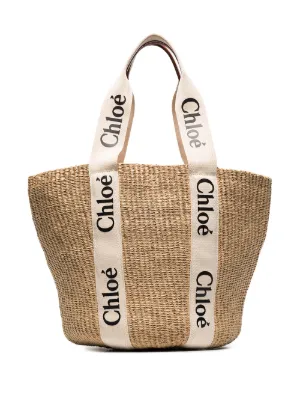Chlo&eacute; large Woody basket tote bag