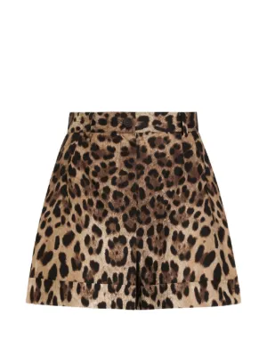 Dolce & Gabbana leopard-print tailored shorts