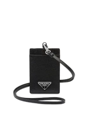 Prada Saffiano leather badge holder