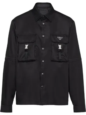 Prada Re-Nylon triangle-logo shirt
