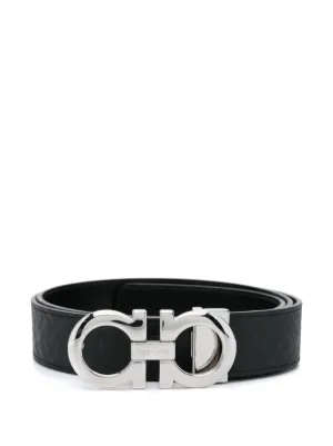 Ferragamo Gancini embossed belt