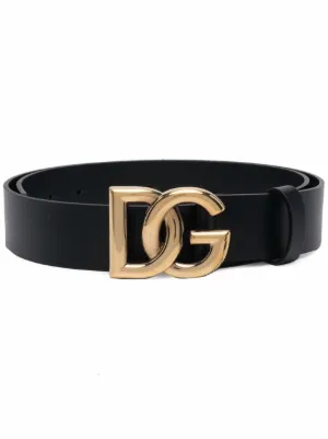 Dolce & Gabbana logo-buckle leather belt