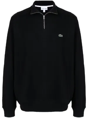 Lacoste crocodile-embroidered cotton sweatshirt