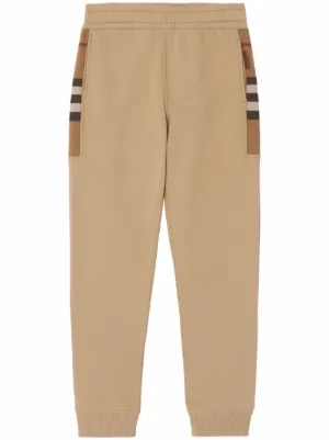Burberry check-pattern track pants