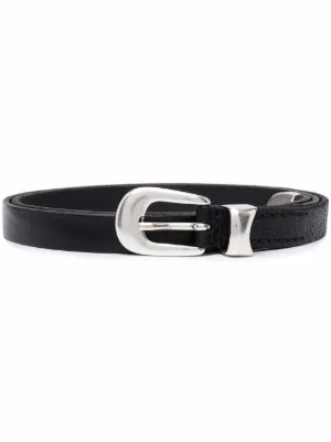 OUR LEGACY leather metal-tip belt