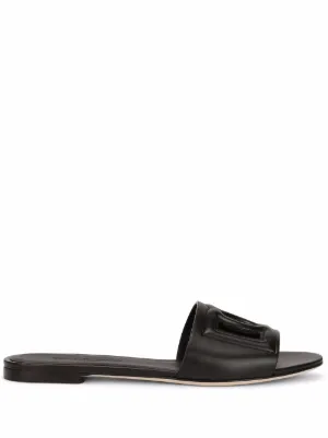 Dolce & Gabbana calfskin slides with DG Millennials logo
