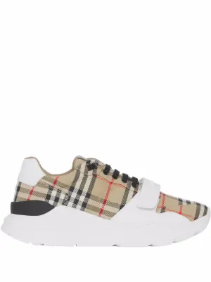 Burberry Check, suede and leather sneakers