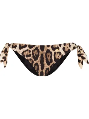 Dolce & Gabbana leopard-print bikini bottoms