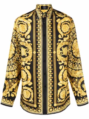 Versace printed silk twill shirt