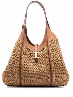 Tod's Timeless raffia tote bag