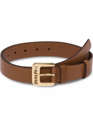 Miu Miu cut-out logo leather belt