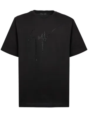Giuseppe Zanotti LR-23 rhinestone-embellished logo T-shirt