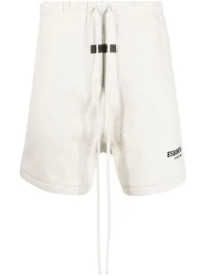 FEAR OF GOD ESSENTIALS logo-print drawstring track shorts