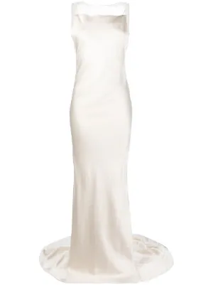 Maison Margiela hammered satin gown