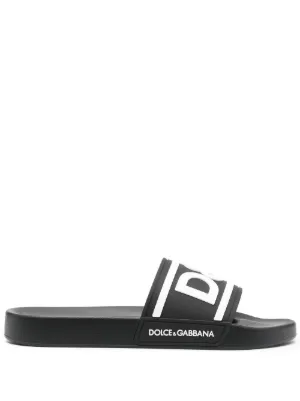 Dolce & Gabbana logo-print beach sliders