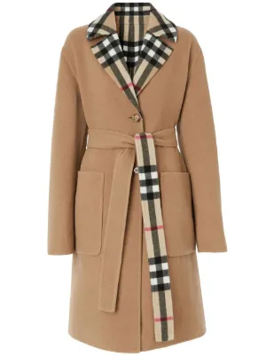Burberry reversible check wool coat
