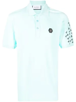 Philipp Plein Skull and Bones cotton polo shirt
