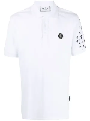 Philipp Plein Skull and Bones cotton polo shirt