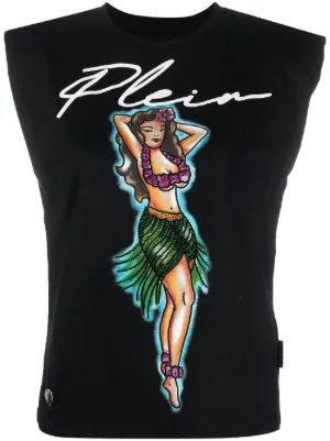 Philipp Plein Aloha logo-print tank top