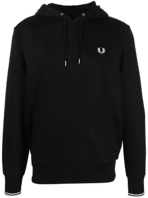 Fred Perry embroidered-logo detail hoodie